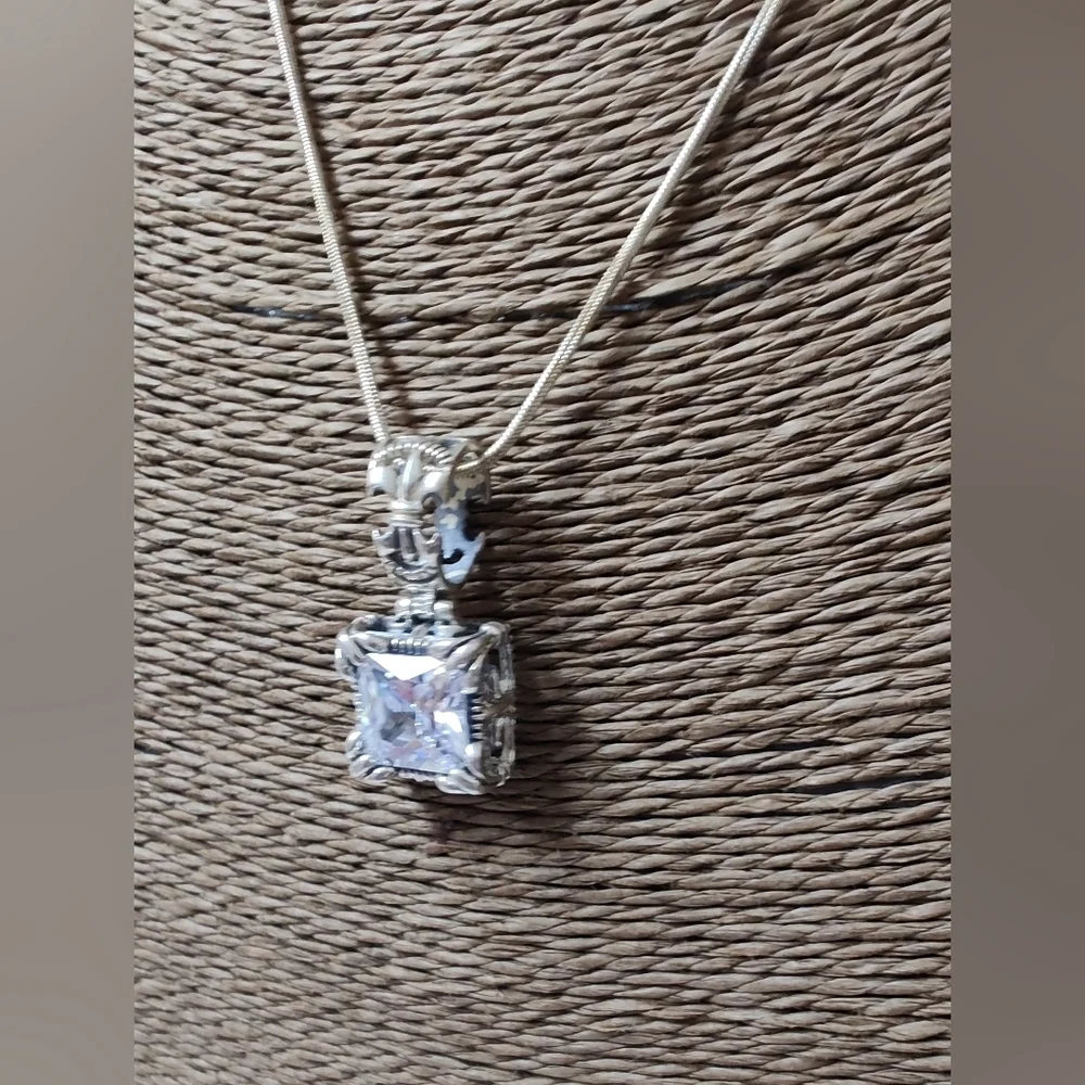 Swarovski Crystal & Silverplate Pendant W 18